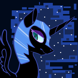 Size: 1000x1000 | Tagged: safe, artist:hawkwhisker, nightmare moon, princess luna, g4, female, solo