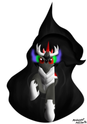 Size: 500x707 | Tagged: safe, artist:midnightmeowth, king sombra, umbrum, g4, male, red eyes, simple background, solo, transparent background