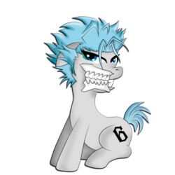 Size: 894x894 | Tagged: safe, artist:midnightmeowth, arrancar, bleach (manga), grimmjow jeagerjaquez, simple background, solo, transparent background