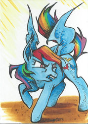 Size: 752x1058 | Tagged: safe, artist:asiamartinez, rainbow dash, g4, female, painting, solo