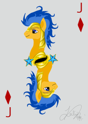 Size: 298x420 | Tagged: safe, artist:lulii999, flash sentry, g4, card, jack of diamonds, poker