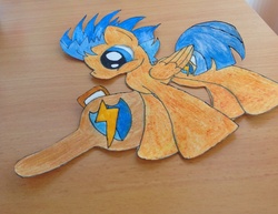 Size: 2510x1933 | Tagged: safe, artist:pluckypony, flash sentry, g4, guitar, male, paper, paper pony, photo, solo