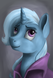 Size: 889x1300 | Tagged: safe, artist:28gooddays, trixie, pony, unicorn, g4, female, mare, portrait, smiling, solo