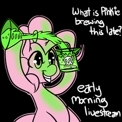 Size: 1050x1052 | Tagged: safe, artist:fauxsquared, pinkie pie, g4, female, livestream, solo