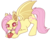 Size: 520x401 | Tagged: safe, artist:lulubell, fluttershy, bat pony, pony, bats!, g4, apple, female, flutterbat, race swap, simple background, solo, transparent background