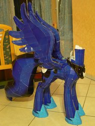 Size: 774x1032 | Tagged: safe, artist:znegil, princess luna, headless horse, g4, female, headless, papercraft, solo, wip