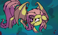 Size: 854x512 | Tagged: safe, artist:epicchamoo, fluttershy, bat pony, pony, bats!, g4, female, flutterbat, race swap, solo