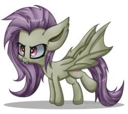 Size: 2800x2500 | Tagged: safe, artist:pastelflakes, fluttershy, bat pony, pony, bats!, g4, female, flutterbat, race swap, simple background, solo, transparent background