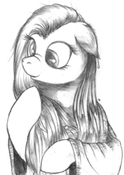 Size: 400x561 | Tagged: safe, artist:derp-my-life, derpy hooves, pony, g4, bathrobe, bipedal, clothes, derp, female, nose wrinkle, raised hoof, robe, shower, sketch, solo, traditional art, wet mane