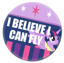 Size: 519x509 | Tagged: safe, twilight sparkle, alicorn, pony, g4, badge, female, i believe i can fly, i believe in x, mare, r. kelly, solo, song reference, twilight sparkle (alicorn)