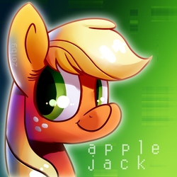 Size: 1000x1000 | Tagged: safe, artist:zoiby, applejack, g4, female, portrait, solo