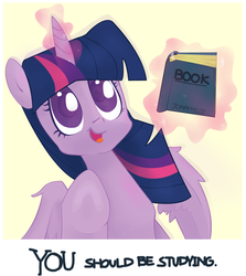 Size: 843x947 | Tagged: safe, artist:jonah-yeoj, twilight sparkle, alicorn, pony, g4, book, female, magic, mare, solo, studying, twilight sparkle (alicorn)