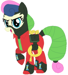 Size: 354x386 | Tagged: safe, artist:owe-b-1, bon bon, mistress marevelous, sweetie drops, g4, clothes, costume, female, power ponies, solo