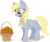 Size: 393x331 | Tagged: safe, artist:gingerfoxy, derpy hooves, pegasus, pony, g4, female, mare, muffin, name tag, solo