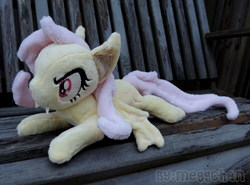 Size: 1086x804 | Tagged: safe, artist:meggchan, fluttershy, bat pony, pony, bats!, g4, flutterbat, irl, photo, plushie, race swap