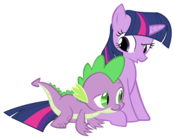 Size: 2500x2001 | Tagged: safe, artist:l33sah, spike, twilight sparkle, g4