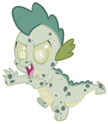 Size: 700x800 | Tagged: safe, artist:amberbewildered, spike, dragon, zombie, g4, male, simple background, solo, transparent background