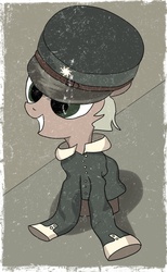 Size: 463x750 | Tagged: artist needed, safe, artist:prophecy-of-volva, oc, oc only, clothes, coat, colt, hat, male, russian, solo