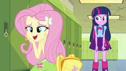 Size: 1920x1080 | Tagged: safe, fluttershy, twilight sparkle, equestria girls, g4