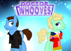 Size: 747x534 | Tagged: safe, artist:fedora, doctor whooves, time turner, earth pony, pony, g4, clothes, cravat, doctor who, frock coat, jumper, logo, male, ninth doctor, peacoat, ponified, shirt, sixth doctor, stallion, the doctor, waistcoat