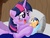 Size: 617x463 | Tagged: safe, artist:biosonic100, edit, twilight sparkle, alicorn, pony, g4, bad edit, bed, crying, mama twilight, meme, offspring, special eyes, tears of joy, twilight sparkle (alicorn), twilight's offspring