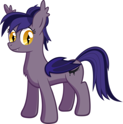 Size: 4943x5000 | Tagged: safe, artist:xiagu, oc, oc only, oc:inky, bat pony, pony, absurd resolution, fangs, fluffy, hair bun, looking at you, simple background, smiling, solo, transparent background, vector
