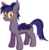 Size: 4943x5000 | Tagged: safe, artist:xiagu, oc, oc only, oc:inky, bat pony, pony, absurd resolution, fangs, fluffy, hair bun, looking at you, simple background, smiling, solo, transparent background, vector