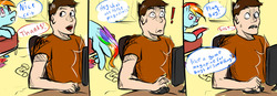 Size: 1530x533 | Tagged: safe, artist:globalpredatorx, rainbow dash, human, g4, playboy