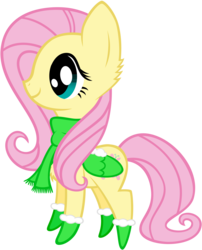 Size: 3000x3718 | Tagged: safe, artist:scourge707, fluttershy, g4, boots, clothes, female, scarf, solo, wing gloves