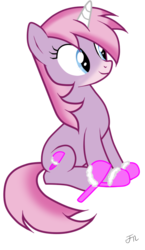 Size: 445x769 | Tagged: safe, artist:filipinoninja95, pony, unicorn, clothes, slippers, solo, stompy, stompy slippers, unusual unicorn