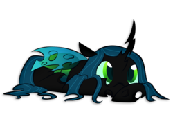 Size: 1024x800 | Tagged: dead source, safe, artist:mekhalive, queen chrysalis, changeling, changeling queen, nymph, g4, cute, cutealis, female, solo