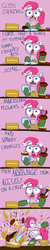 Size: 384x1920 | Tagged: safe, artist:aa, pinkie pie, earth pony, pony, g4, bowl, cake, clothes, comic, costume, monty python, monty python's flying circus, moustache, mr gumby
