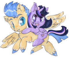 Size: 2359x2011 | Tagged: safe, artist:meadowthepikachu, flash sentry, twilight sparkle, alicorn, pegasus, pony, g4, female, male, mare, ponies riding ponies, riding, ship:flashlight, shipping, simple background, stallion, straight, transparent background, twilight riding flash sentry, twilight sparkle (alicorn)