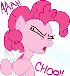 Size: 2078x2244 | Tagged: safe, artist:masterxtreme, pinkie pie, g4, female, fetish, handkerchief, mucous, sneezing, sneezing fetish, solo, spray, tissue