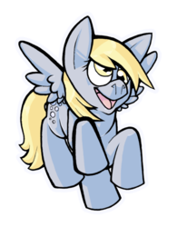 Size: 545x700 | Tagged: safe, artist:grindzone, derpy hooves, pegasus, pony, g4, female, mare, solo