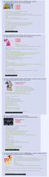 Size: 629x2244 | Tagged: safe, cheerilee, minuette, nightmare moon, sunset shimmer, zecora, pony, g4, /mlp/, 4chan, 4chan screencap, anon in equestria, feels, greentext, meta, rejection, rejection is magic, text