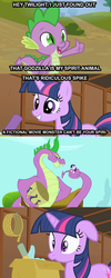 Size: 502x1255 | Tagged: safe, rarity, spike, twilight sparkle, dragon, g4, adult spike, comic, godzilla (series), older