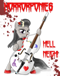 Size: 800x1014 | Tagged: safe, artist:cyb3rwaste, octavia melody, g4, album cover, horrorpops, parody