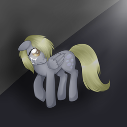 Size: 1024x1024 | Tagged: safe, artist:kitsunewolf95, derpy hooves, pegasus, pony, g4, crying, female, mare, solo