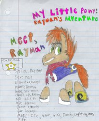 Size: 811x985 | Tagged: safe, artist:jayman239, ponified, rayman