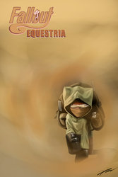 Size: 730x1095 | Tagged: safe, artist:gasmaskfox, fallout equestria, desert, storm, wasteland