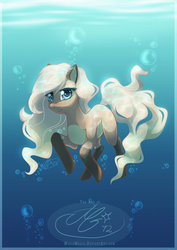 Size: 800x1131 | Tagged: safe, artist:mallemagic, oc, oc only, cute, looking at you, solo, underwater, water