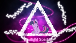 Size: 1920x1080 | Tagged: safe, artist:djthunderbolt, artist:scootaloooo., twilight sparkle, g4, crystal, female, solo, triangle, vector, wallpaper