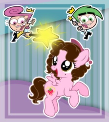 Size: 1236x1385 | Tagged: safe, oc, oc only, oc:shinta pony, pegasus, pony, cosmo, crossover, filly, male, the fairly oddparents, wanda