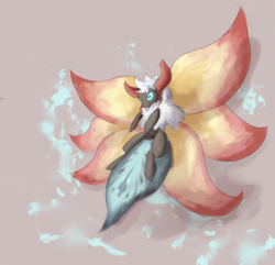 Size: 984x950 | Tagged: safe, artist:jazzteeth, mothpony, original species, poképony, volcarona, moth pony general, pokémon, ponified, solo