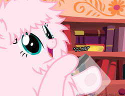 Size: 650x500 | Tagged: safe, artist:mixermike622, oc, oc only, oc:fluffle puff, g4, jar, single panel, solo