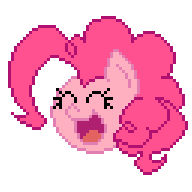 Size: 192x192 | Tagged: safe, artist:mrponiator, pinkie pie, g4, animated, female, laughing, pixel art, simple background, solo, transparent background