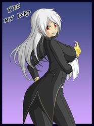 Size: 2600x3500 | Tagged: safe, artist:zantyarz, discord, human, g4, black butler, butler, butler eris, eris, humanized, light skin, rule 63, solo