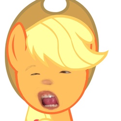 Size: 600x600 | Tagged: safe, artist:banan-a-roni, applejack, g4, beware the bananaroni, female, solo