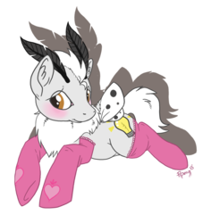 Size: 806x854 | Tagged: safe, artist:papercutpony, oc, oc only, mothpony, original species, antennae, chest fluff, clothes, simple background, socks, solo, transparent background